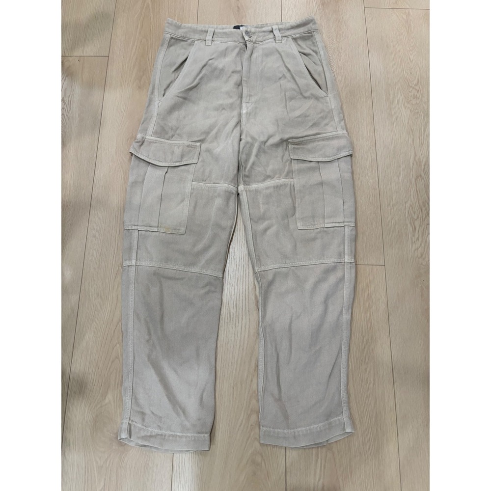 Isabel Marant Terence Trousers Beige Tencel Cargo Pants Mens 40